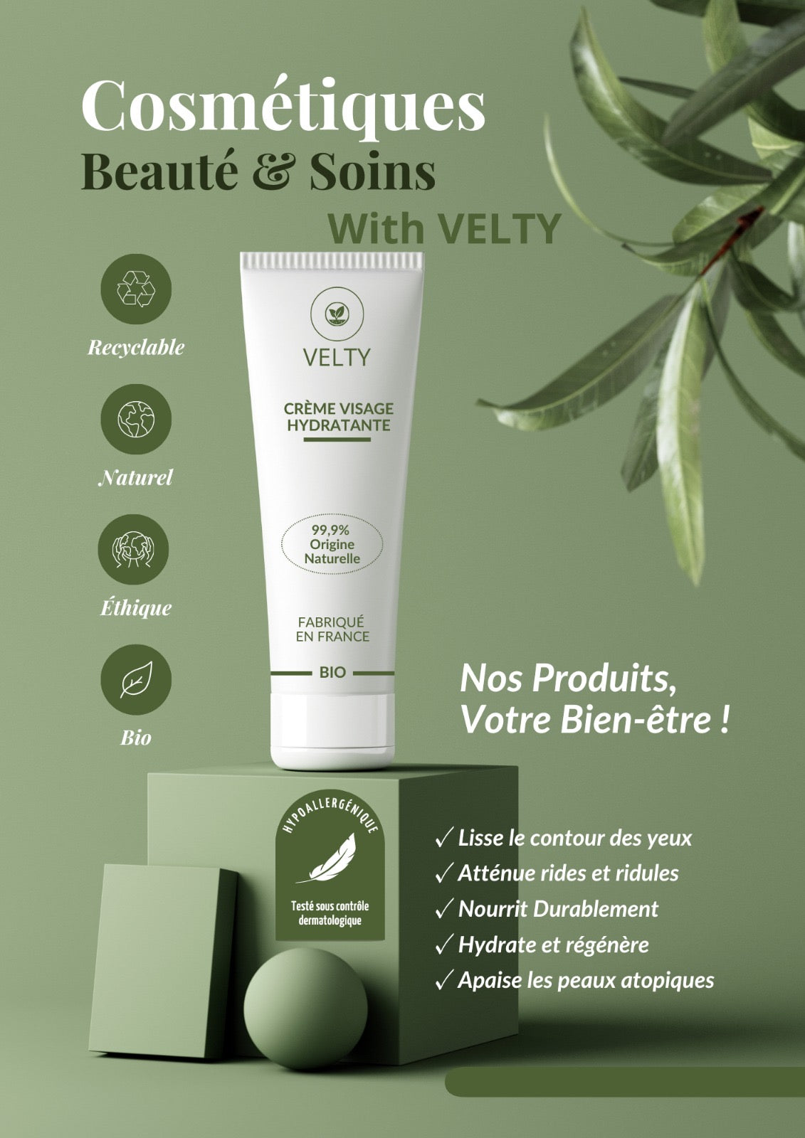 VELTY Moisturizing Face Cream – Natural Care for Healthy and Glowing Skin